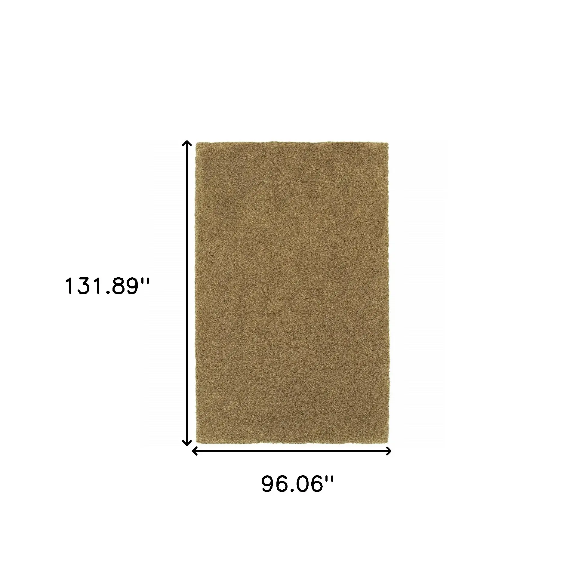 8' X 11' Rich Gold Shag Tufted Handmade Stain Resistant Area Rug - Image 3