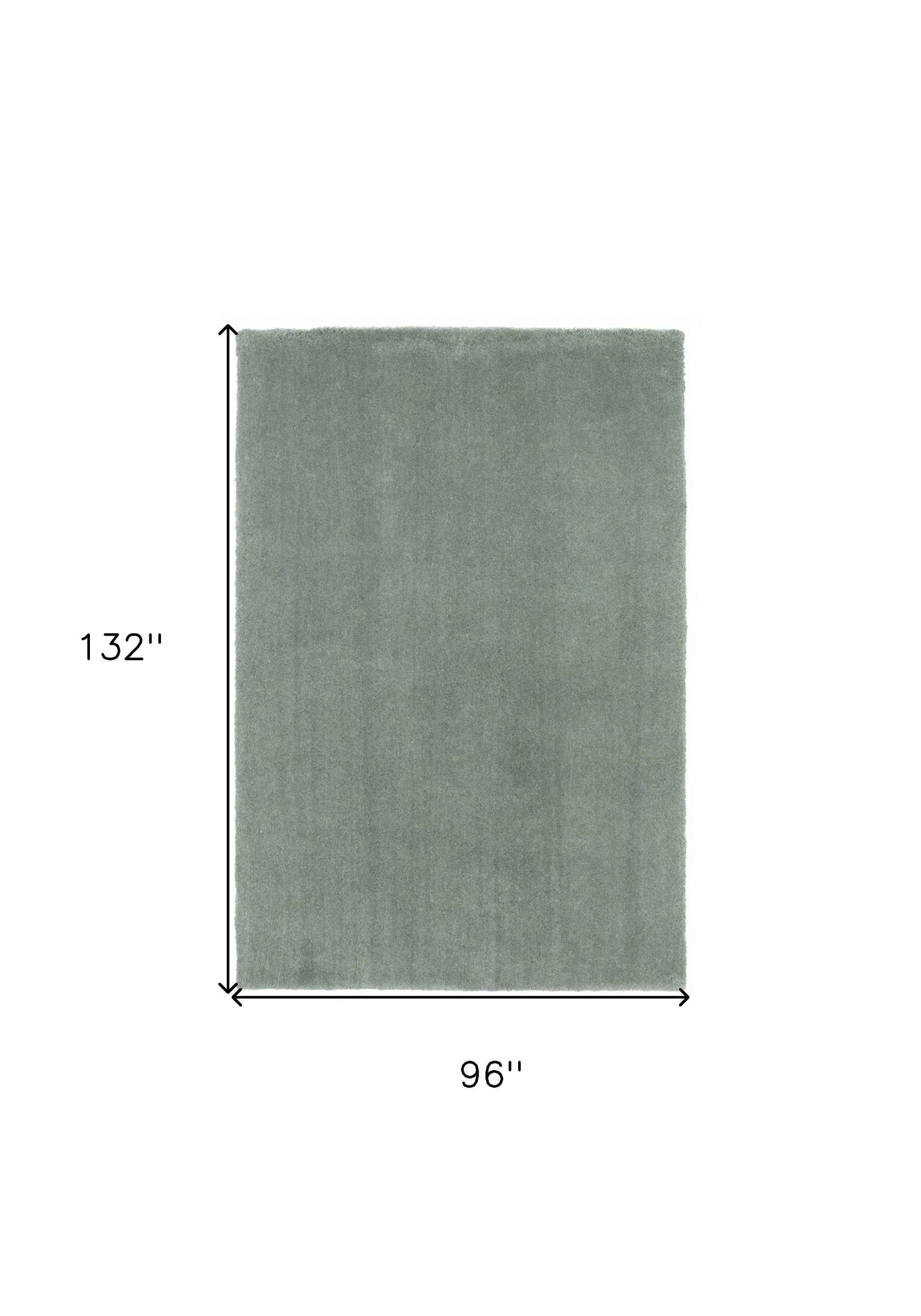 8' X 11' Slate Blue Indoor Shag Rug - Image 3
