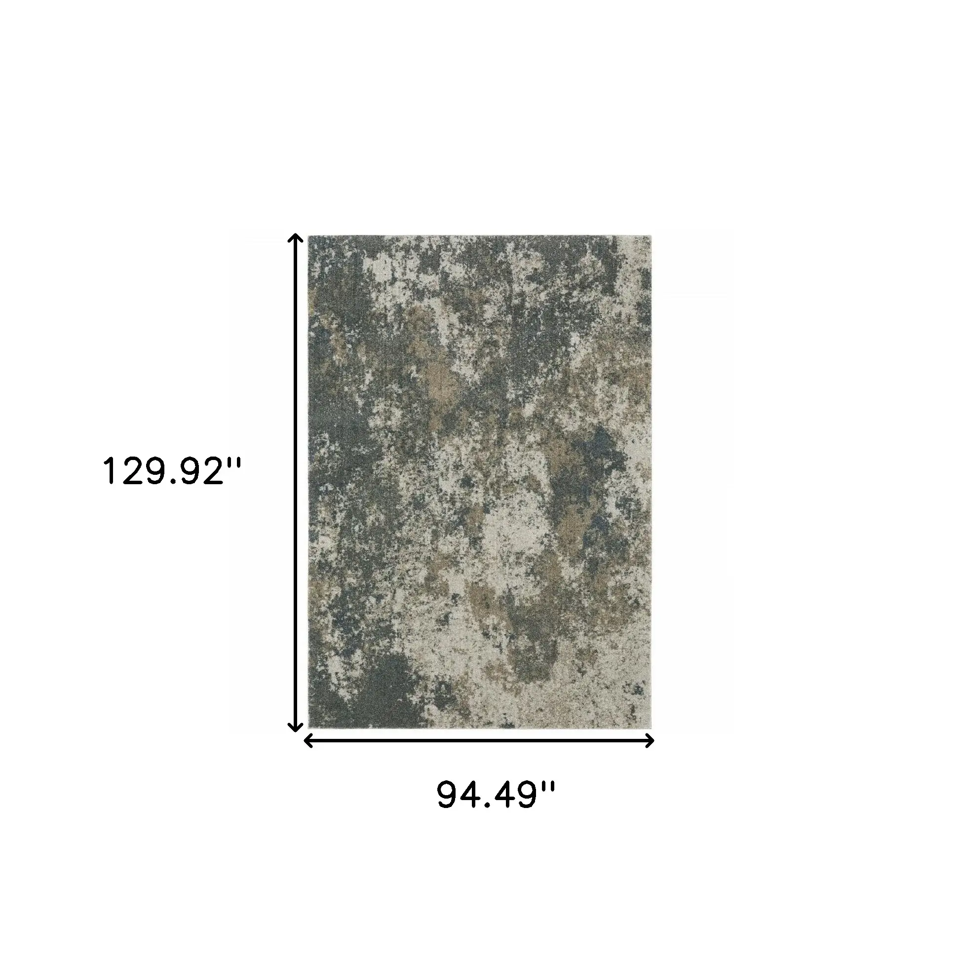 8' X 11' Tan and Gray Abstract Power Loom Area Rug - Image 3