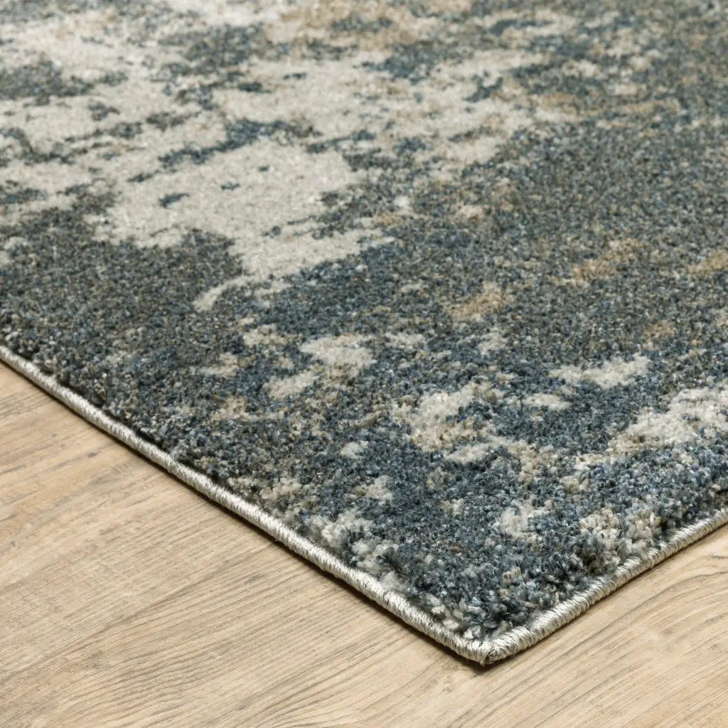 8' X 11' Tan and Gray Abstract Power Loom Area Rug - Image 4