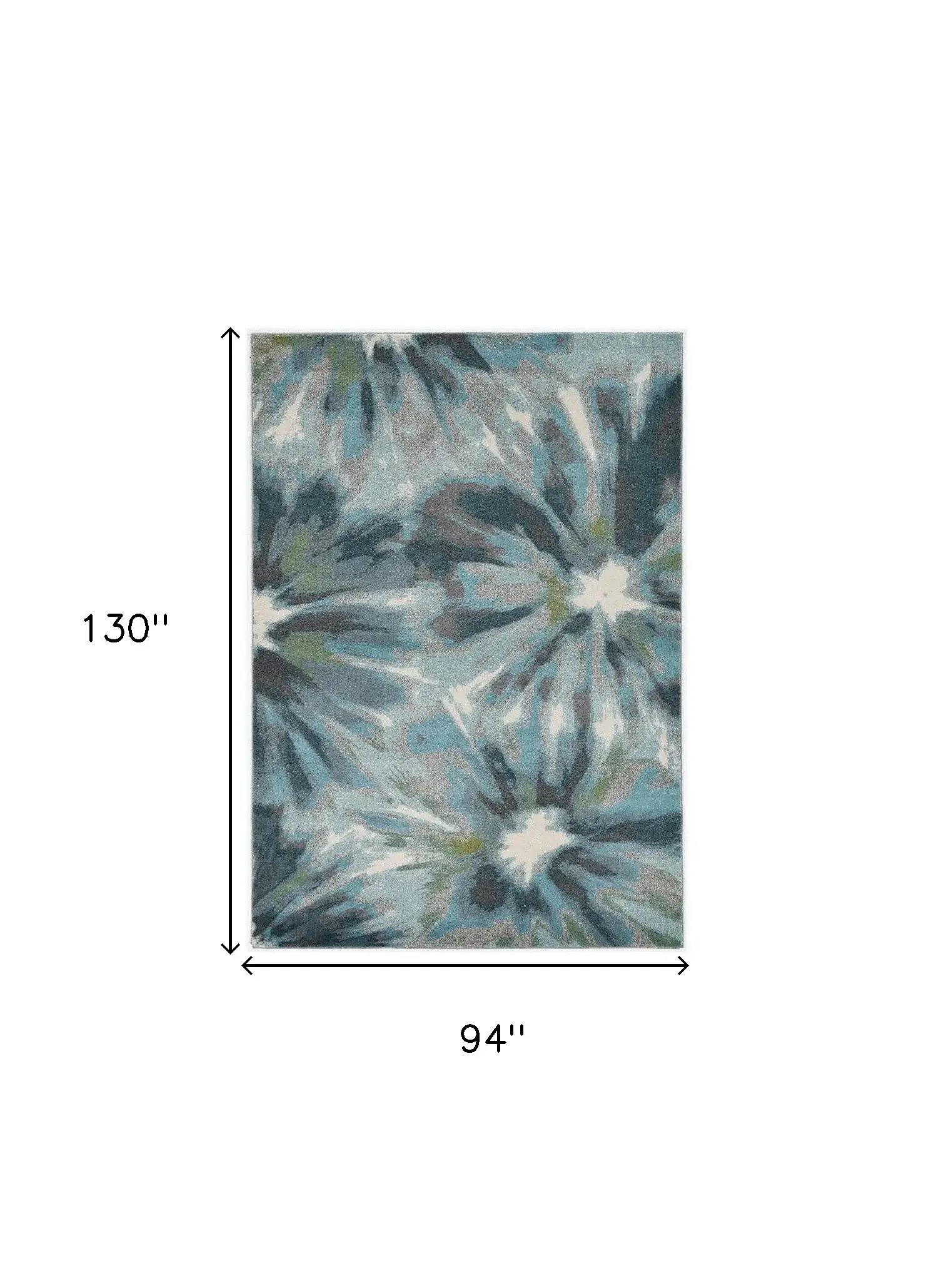 8' X 11' Teal Area Rug - Image 3