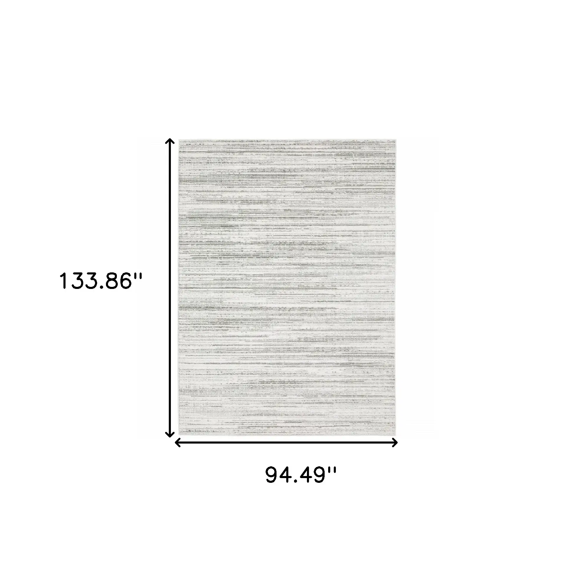 8' X 11' White And Grey Abstract Power Loom Stain Resistant Area Rug - Image 3