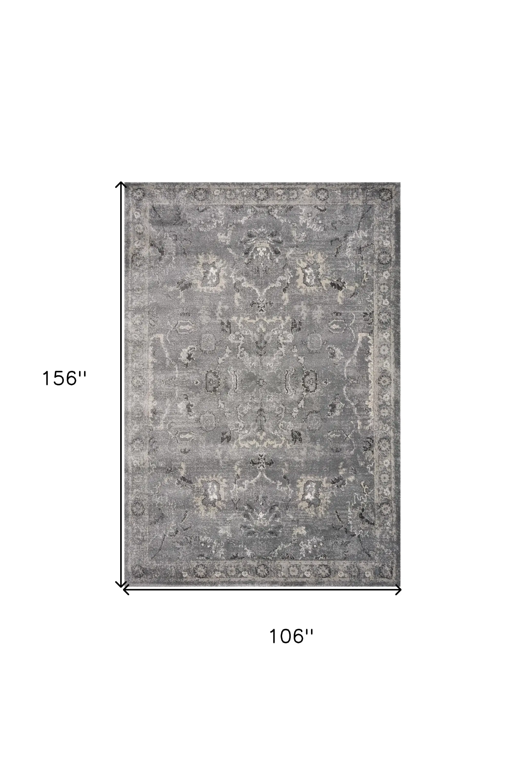 8' X 13' Gray Area Rug - Image 5
