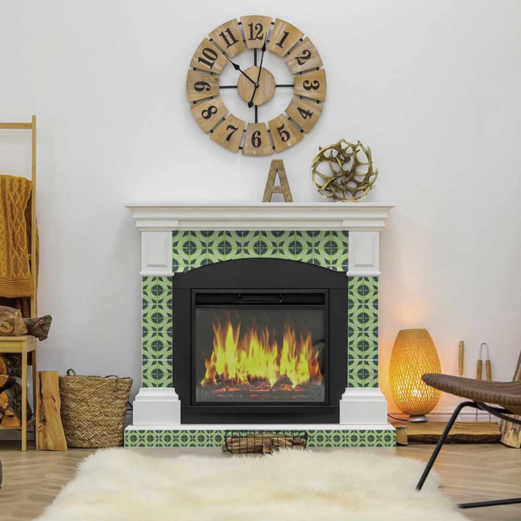 8" X 8" Aegean Orb Removable Peel and Stick Tiles - Image 5