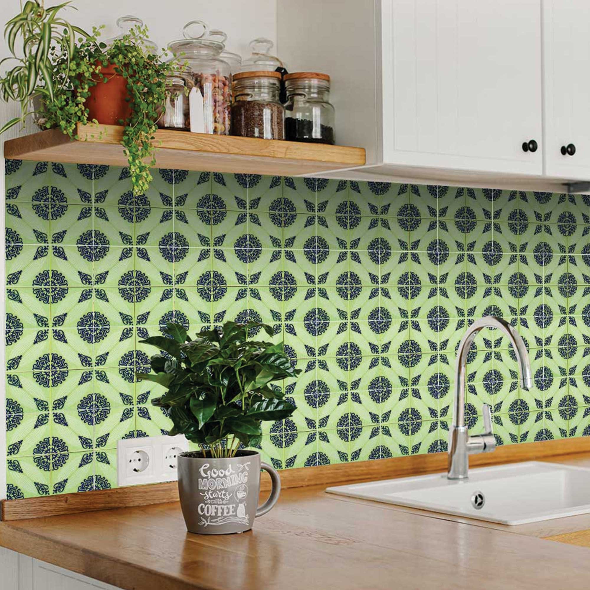 8" X 8" Aegean Orb Removable Peel and Stick Tiles - Image 7