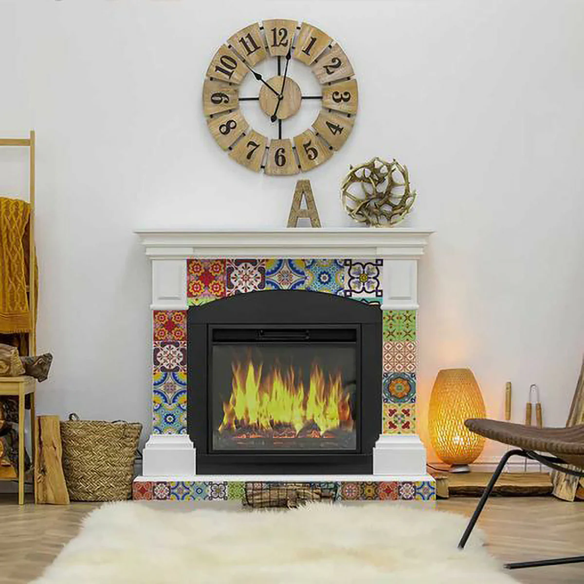 8" X 8" Auguri Geo Peel and Stick Removable  Tiles - Image 8