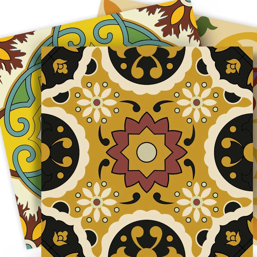 8" X 8" Auguri Mix Peel and Stick Removable  Tiles - Image 3