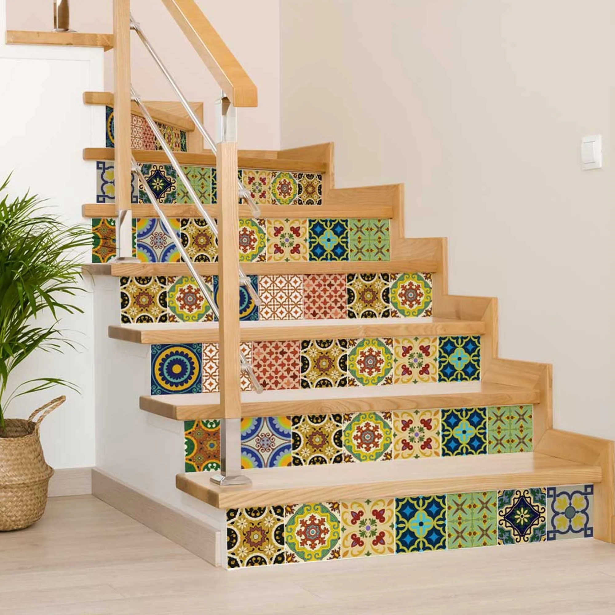 8" X 8" Auguri Mix Peel and Stick Removable  Tiles - Image 6