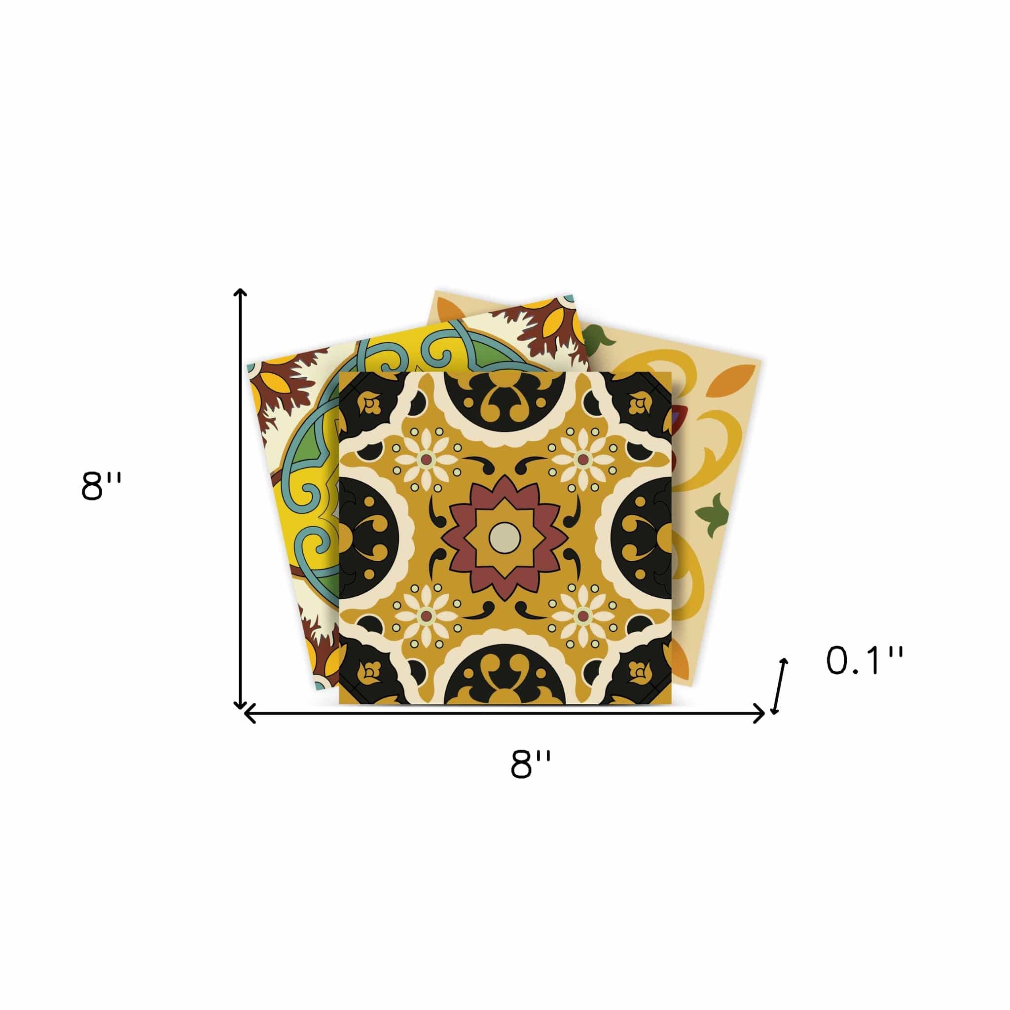 8" X 8" Auguri Mix Peel and Stick Removable  Tiles - Image 9