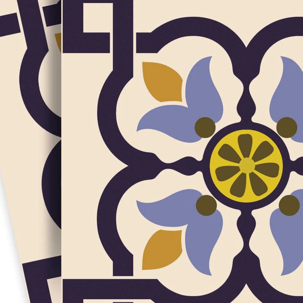 8" X 8" Azul Flora Peel and Stick Removable Tiles - Image 2