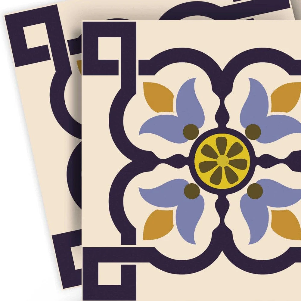 8" X 8" Azul Flora Peel and Stick Removable Tiles - Image 3