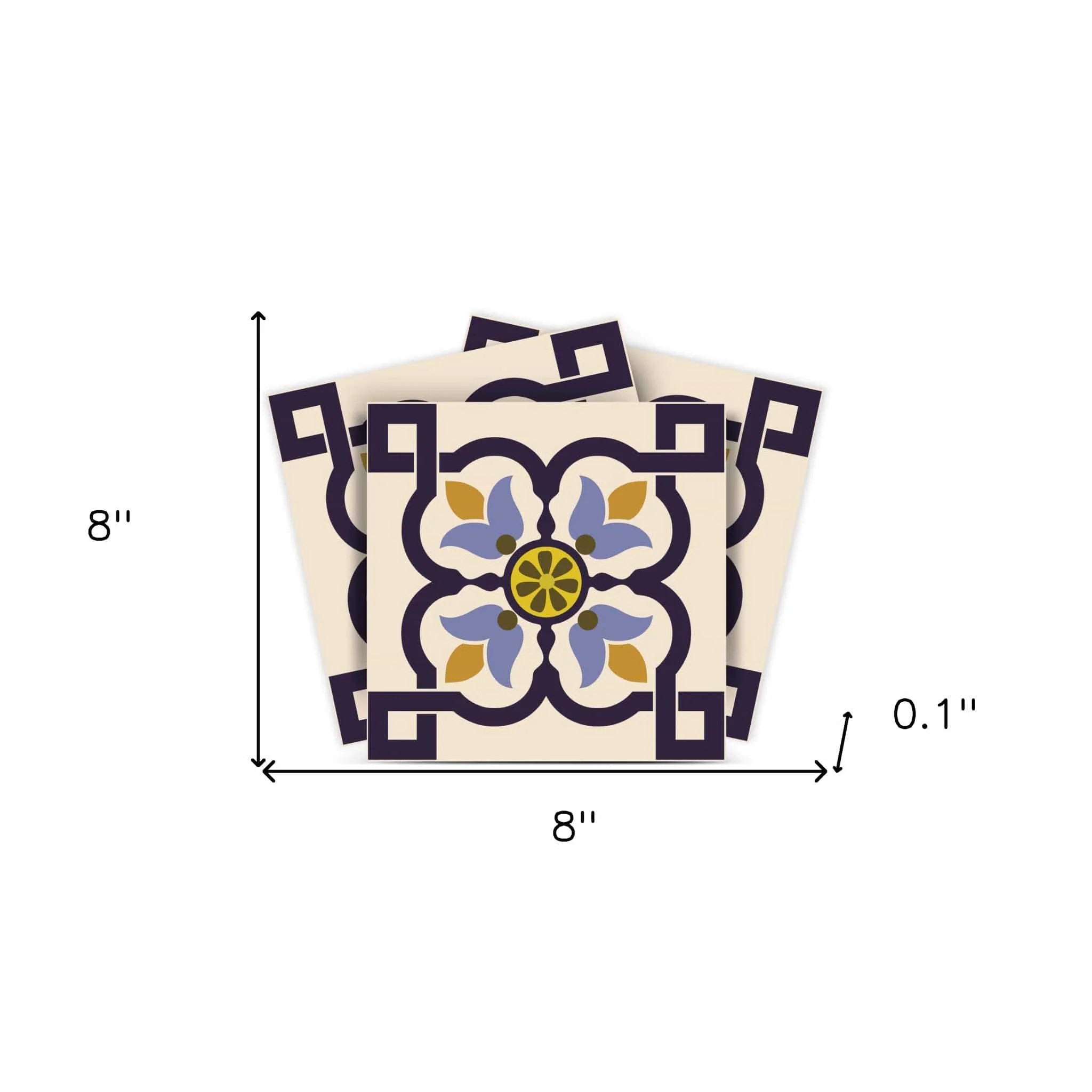 8" X 8" Azul Flora Peel and Stick Removable Tiles - Image 9
