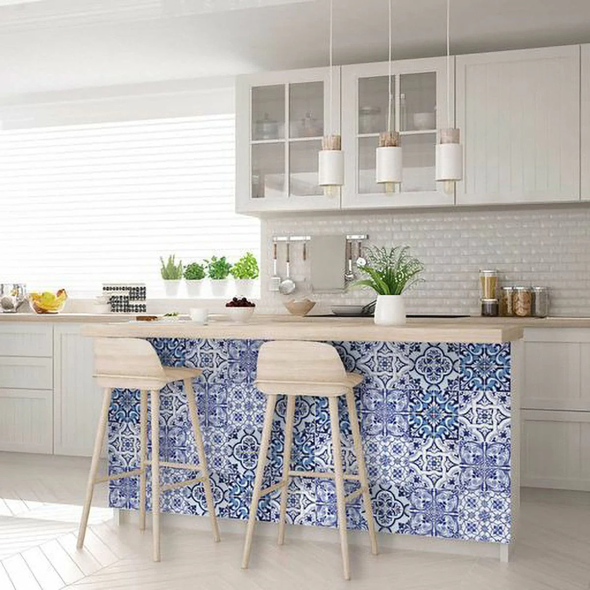 8" X 8" Azul Multi Mosaic Peel and Stick Tiles - Image 8