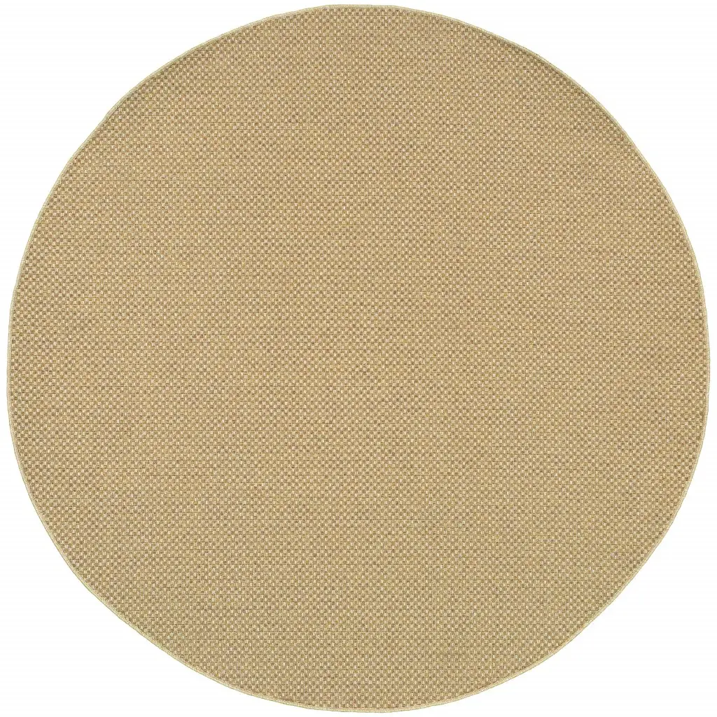 8' X 8' Beige Indoor Outdoor Area Rug - Image 2