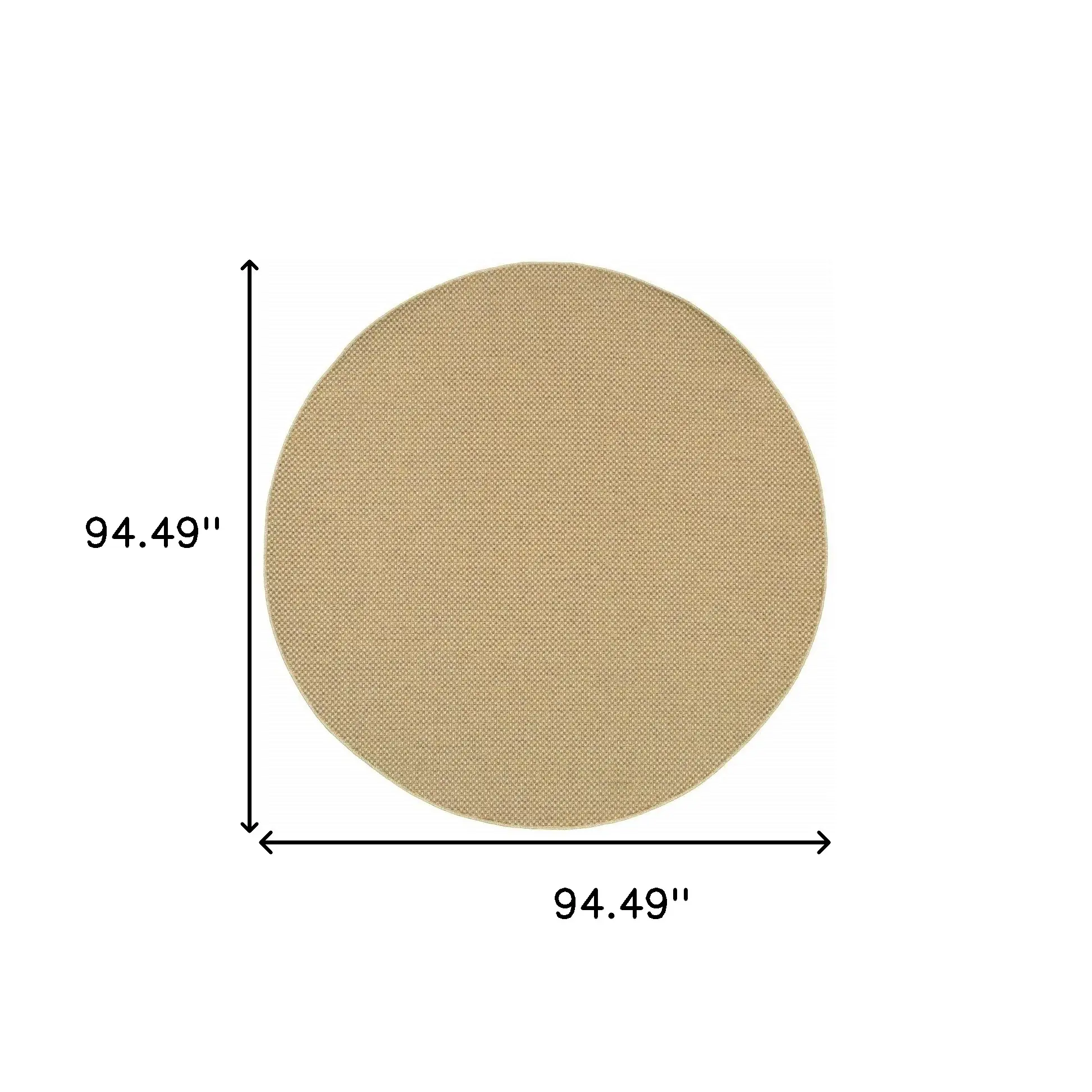 8' X 8' Beige Indoor Outdoor Area Rug - Image 4