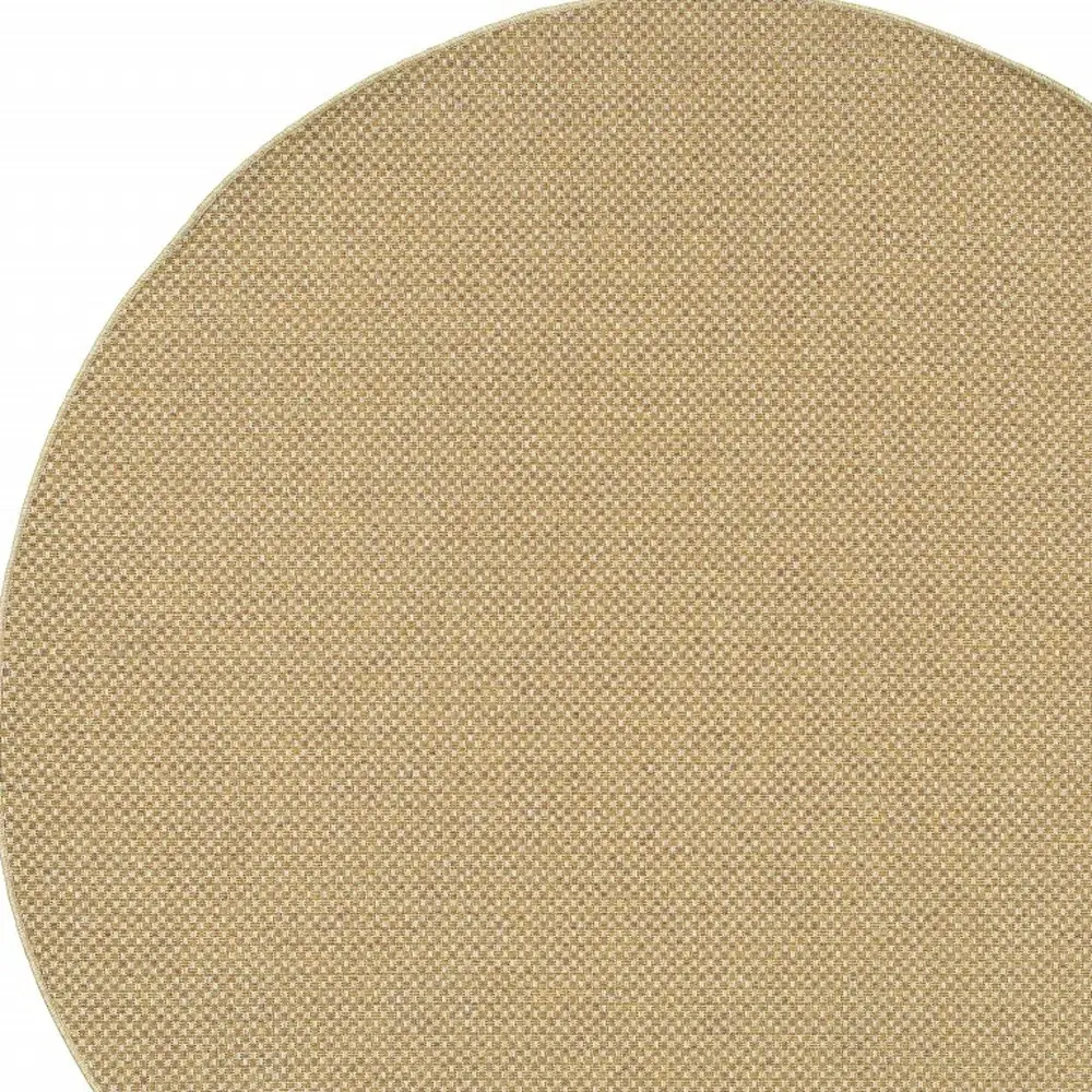 8' X 8' Beige Indoor Outdoor Area Rug - Image 5