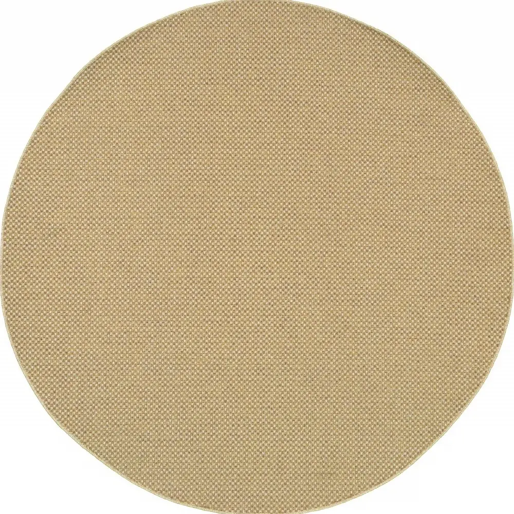 8' X 8' Beige Indoor Outdoor Area Rug - Image 6