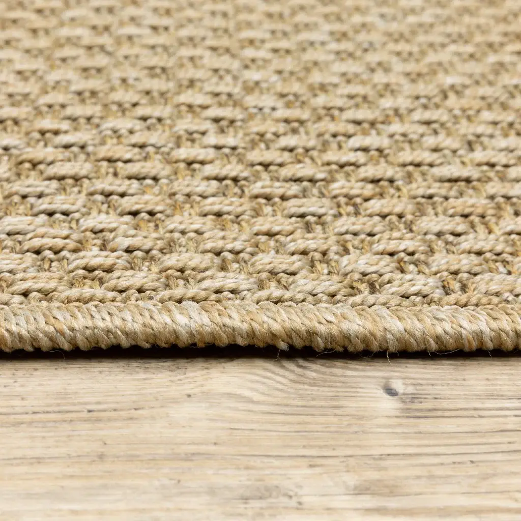 8' X 8' Beige Indoor Outdoor Area Rug - Image 8