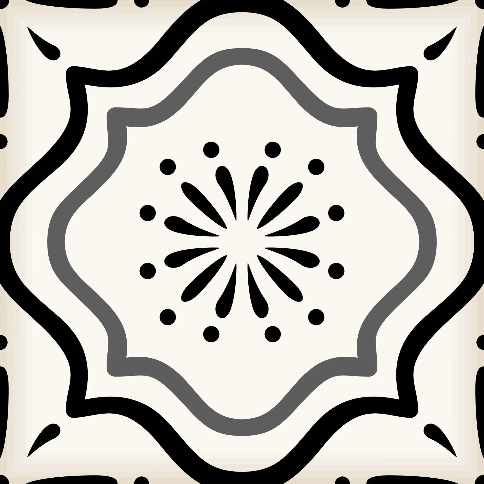 8" X 8" Black And White Mosaic Peel And Stick Removable Tiles - Image 8