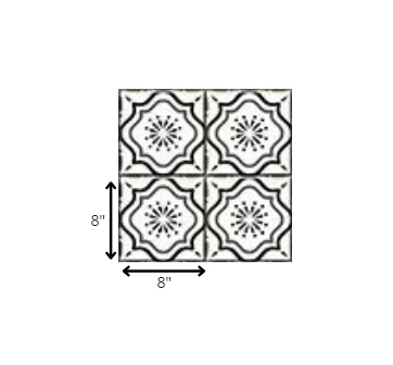 8" X 8" Black And White Mosaic Peel And Stick Removable Tiles - Image 9