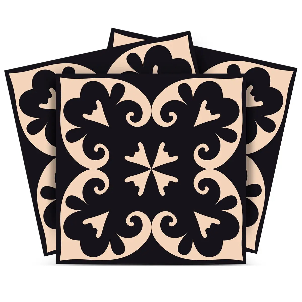 8" X 8" Black Sheep Peel And Stick Removable Tiles