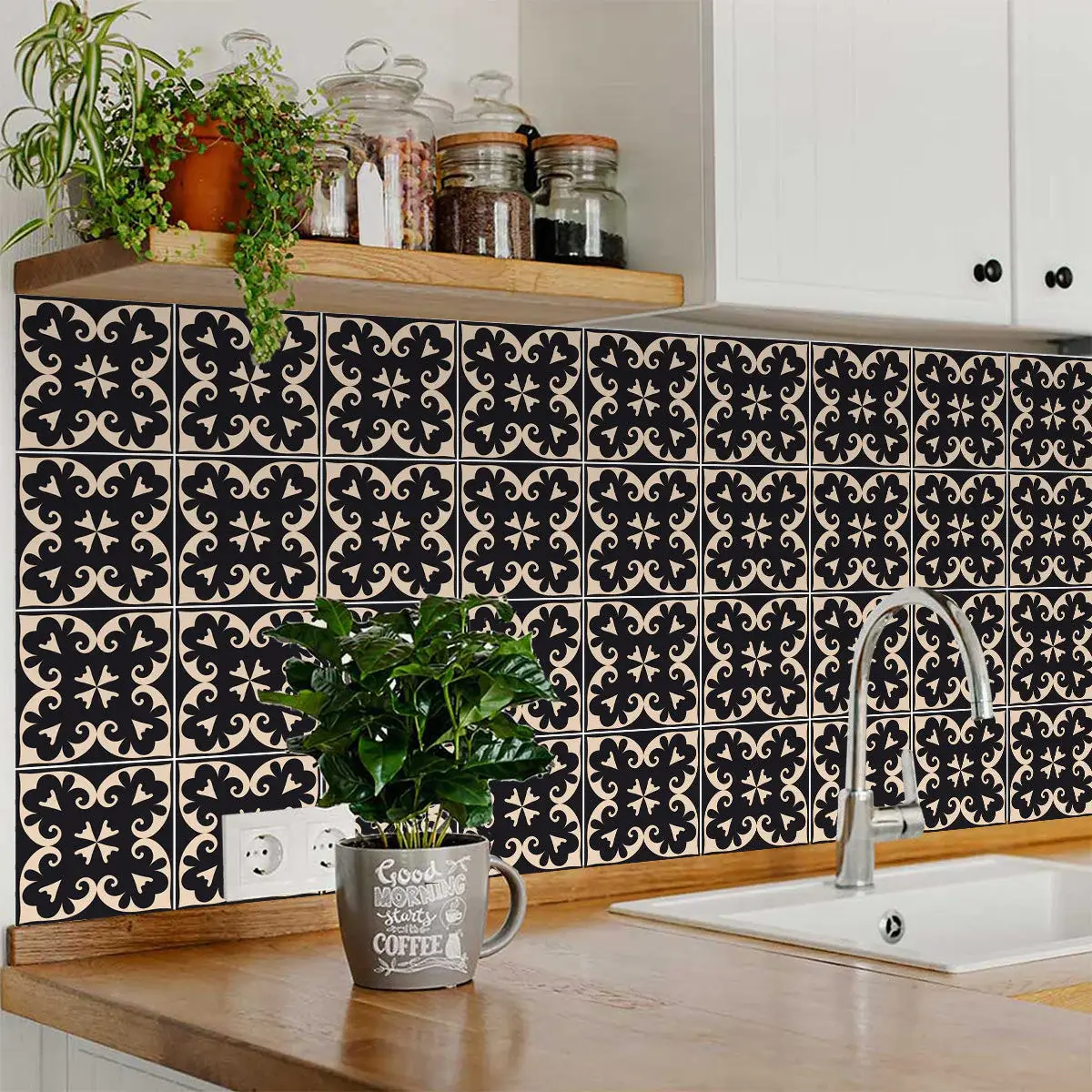 8" X 8" Black Sheep Peel And Stick Removable Tiles - Image 4