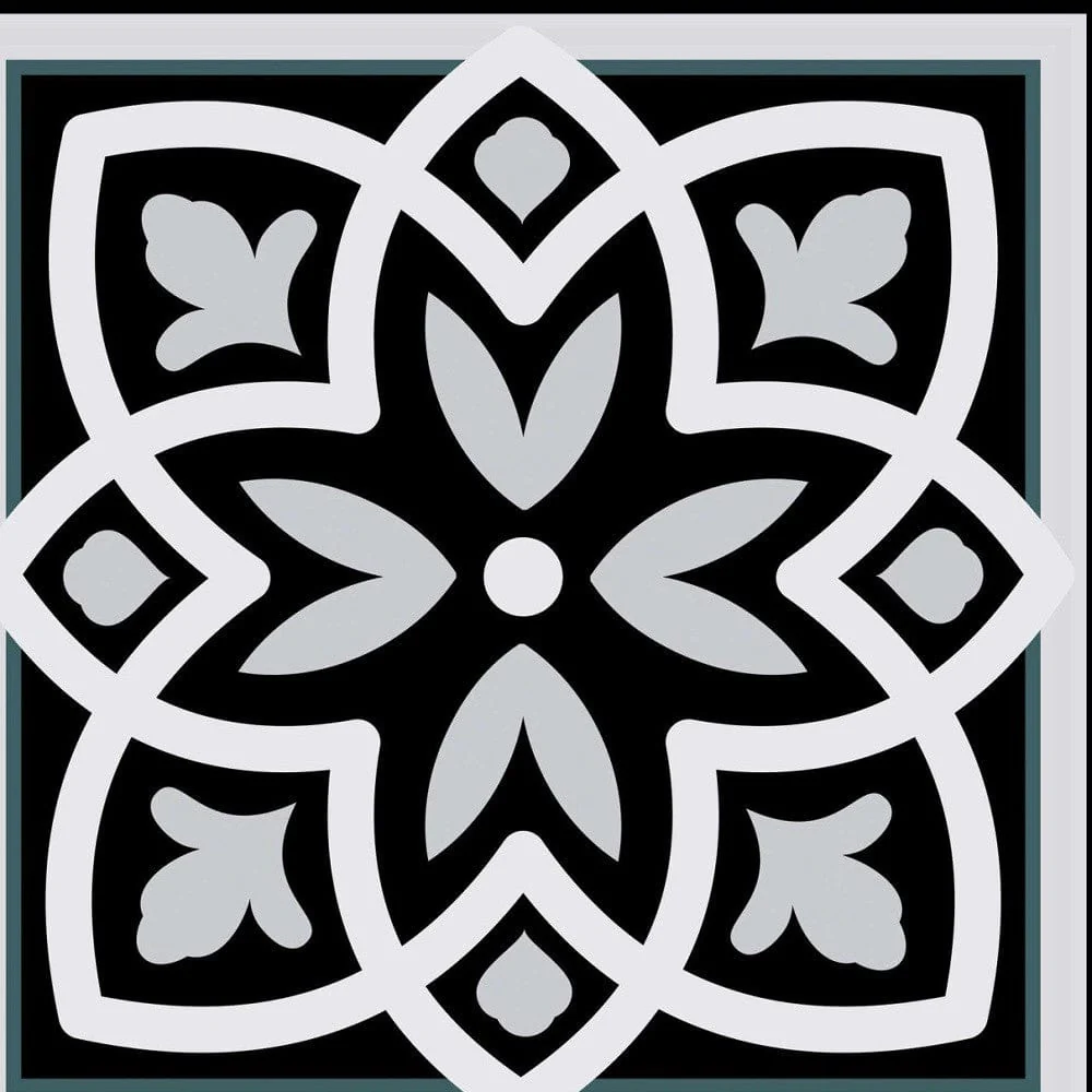 8" X 8" Black White and Gray Mosaic Peel and Stick Tiles - Image 2