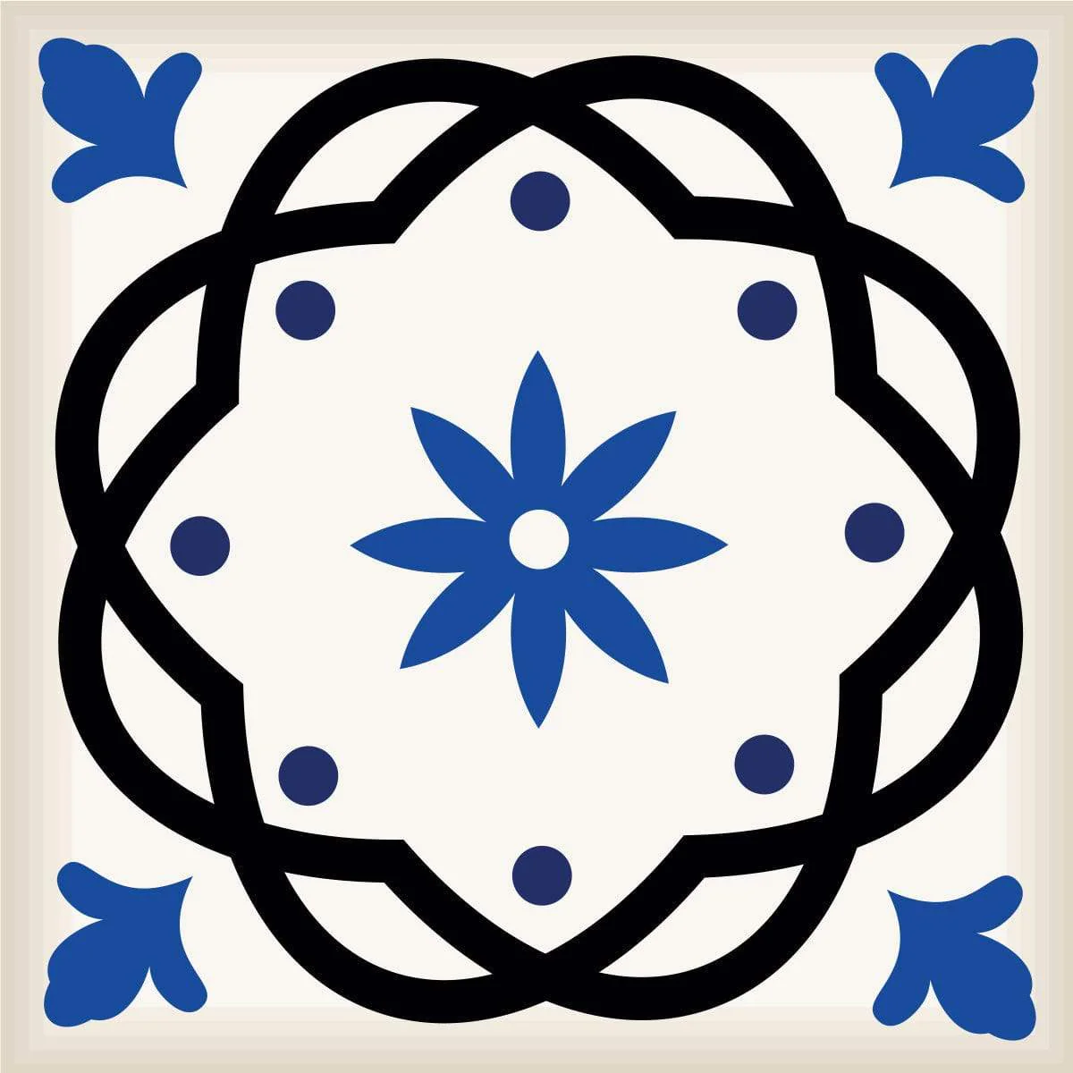 8" x 8" Blue and Aqua Pop Mosaic Peel and Stick Removable Tiles - Image 3