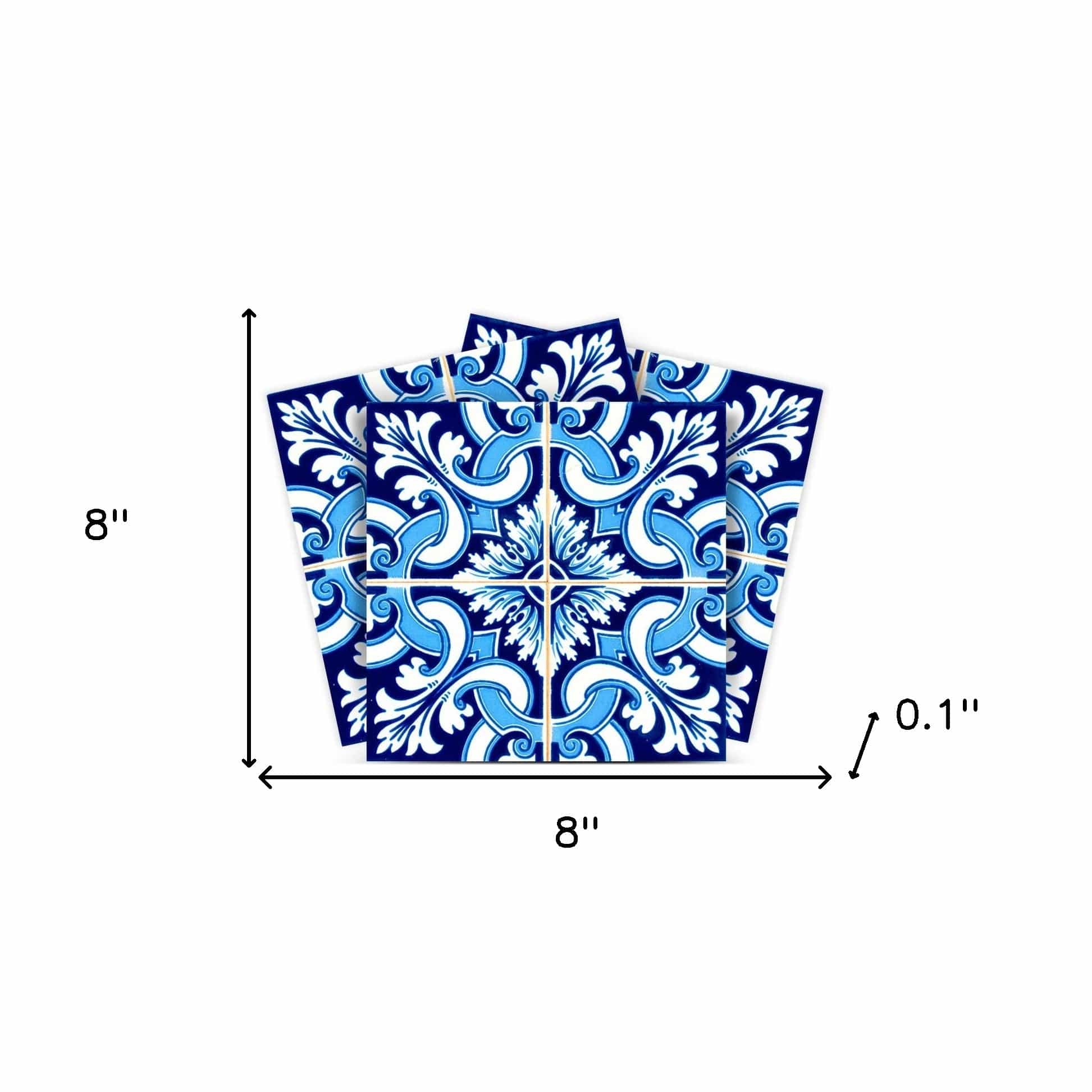 8" X 8" Blue Bali Removable Peel and Stick Tiles - Image 9