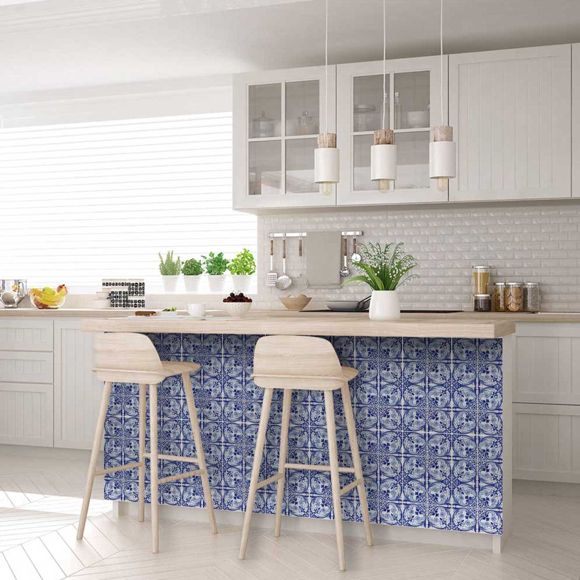 8" X 8" Blue Cloud Peel And Stick Removable Tiles - Image 6