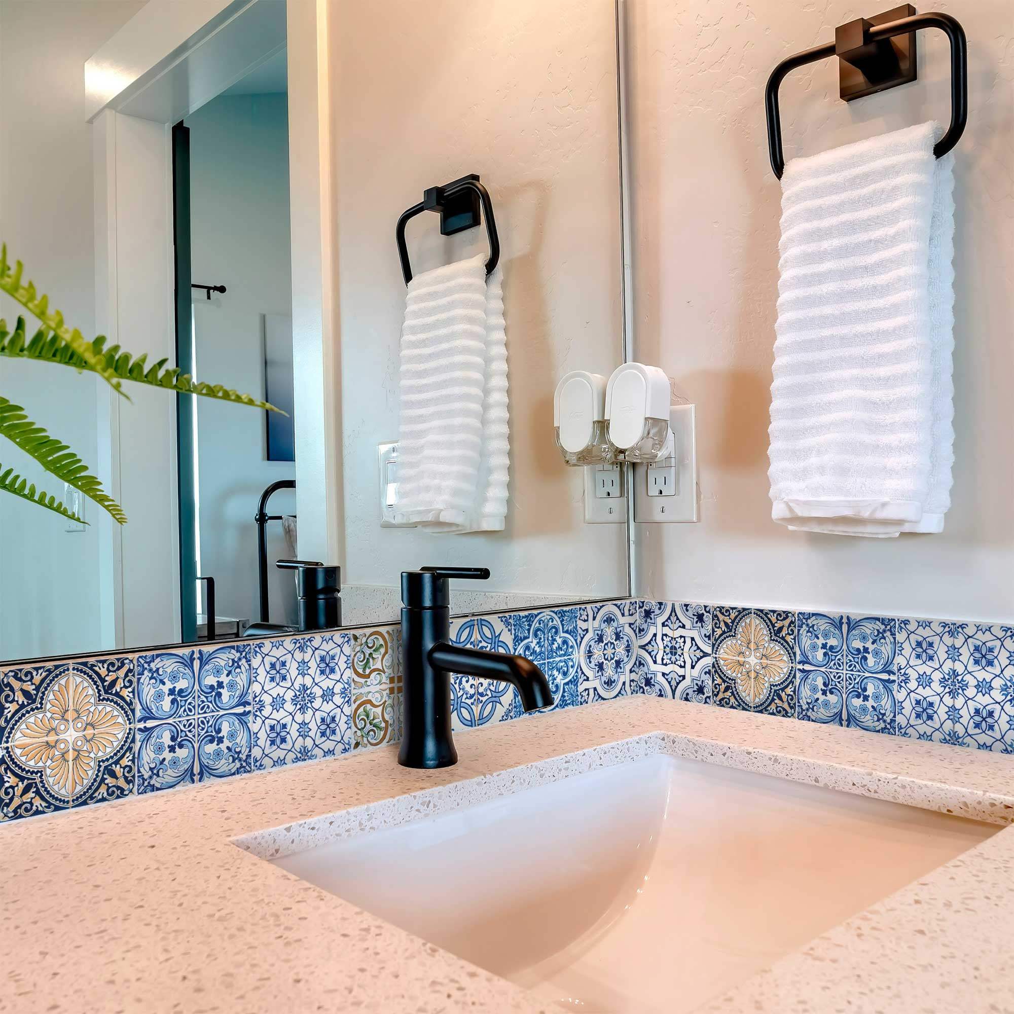 8" X 8" Blue Manna Peel And Stick Removable Tiles - Image 3