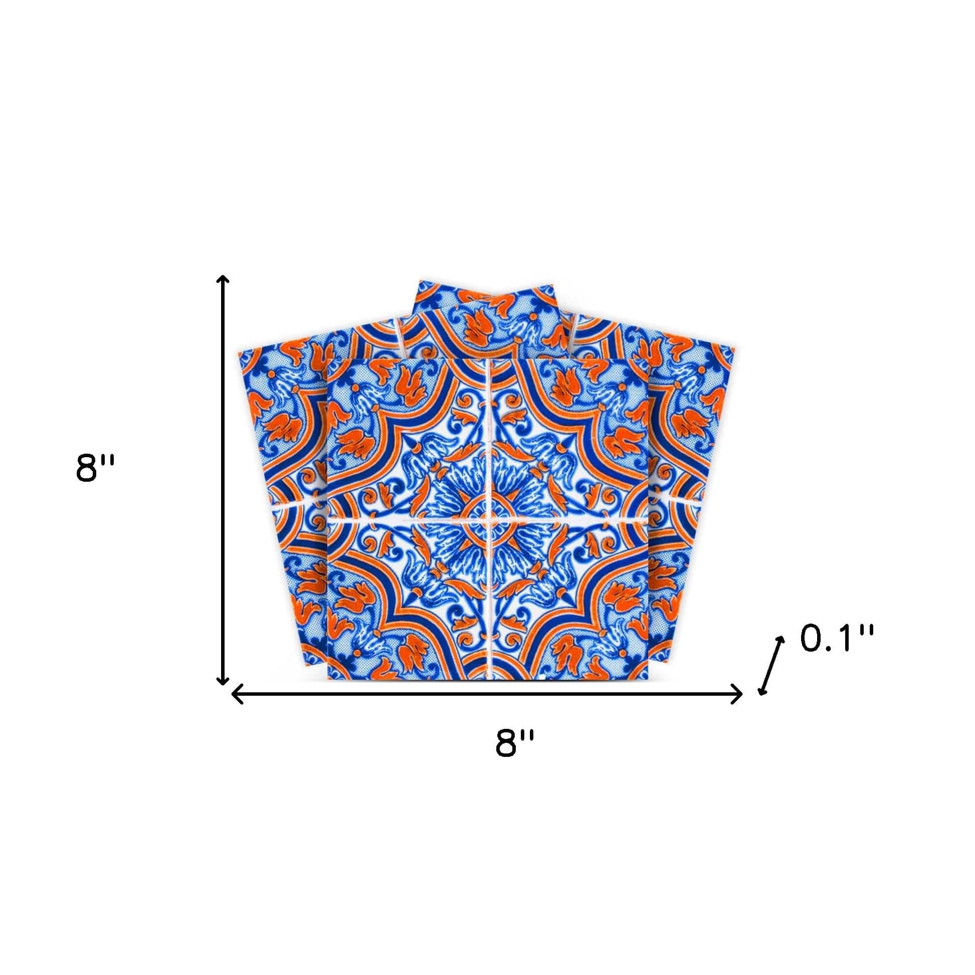 8" X 8" Blue Rust Zio Removable Peel and Stick Tiles - Image 9