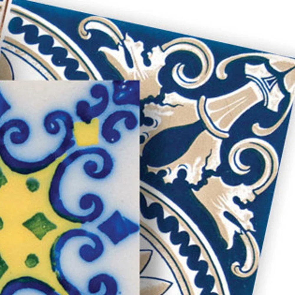 8" X 8" Blue Yellow Julia Peel and Stick Tiles - Image 3