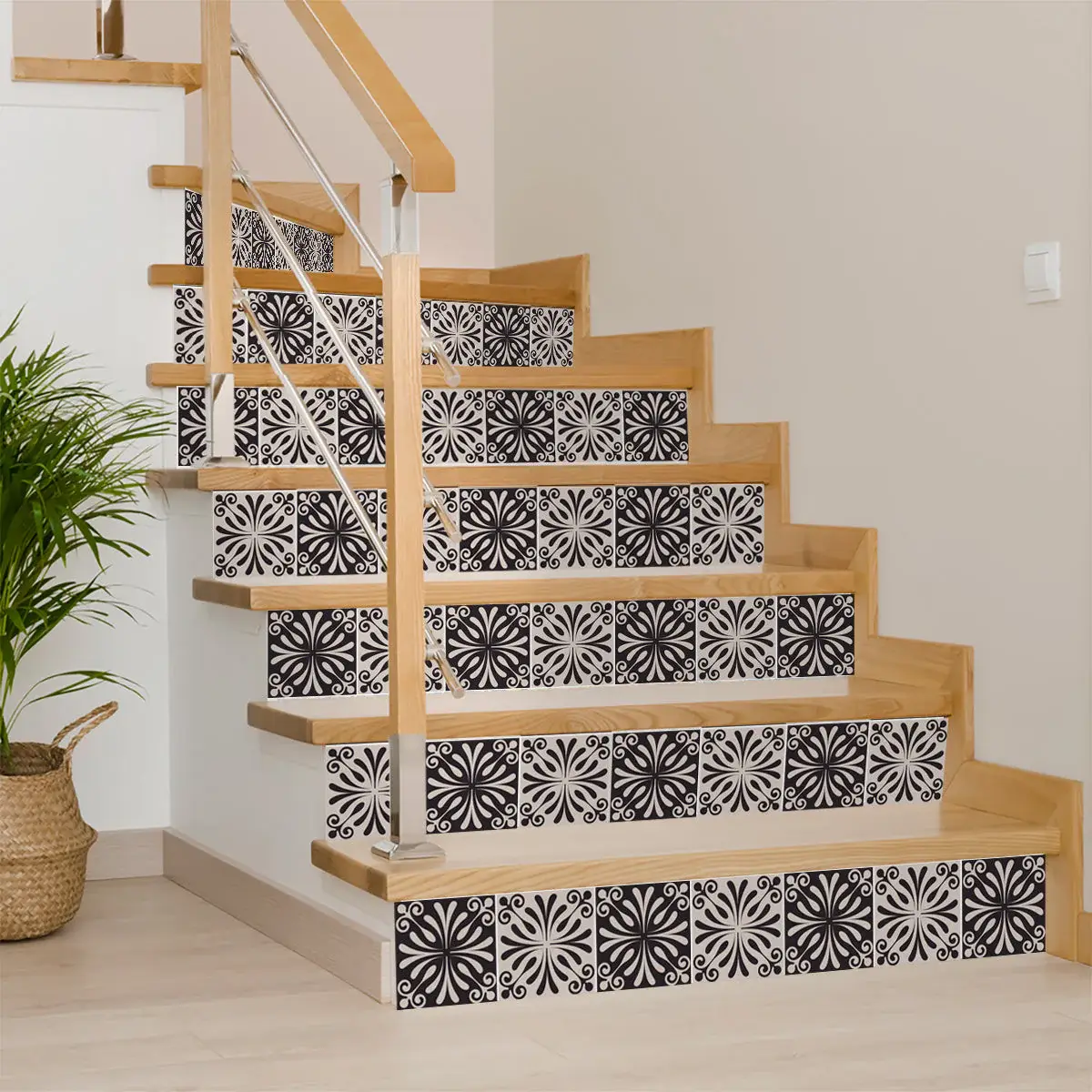 8" X 8" Cinnamon Swirl Peel And Stick Removable Tiles - Image 3