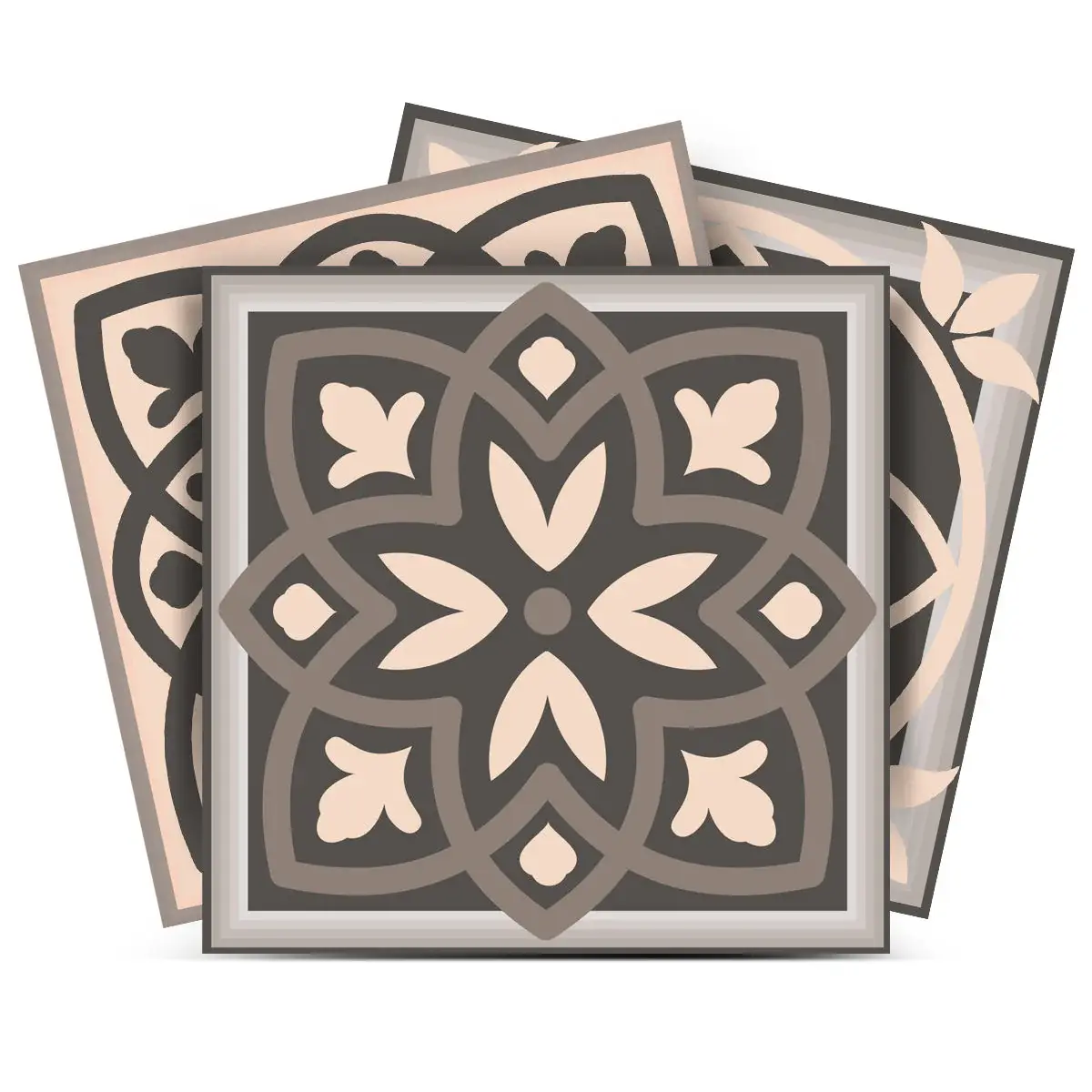 8" X 8" Espresso Brown Mosaic Peel And Stick Removable Tiles