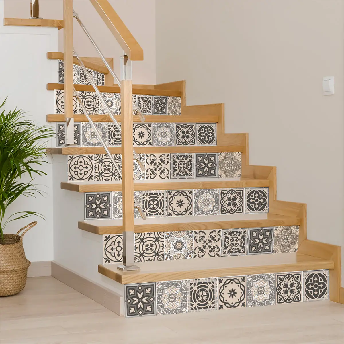 8" X 8" Espresso Brown Mosaic Peel And Stick Removable Tiles - Image 6