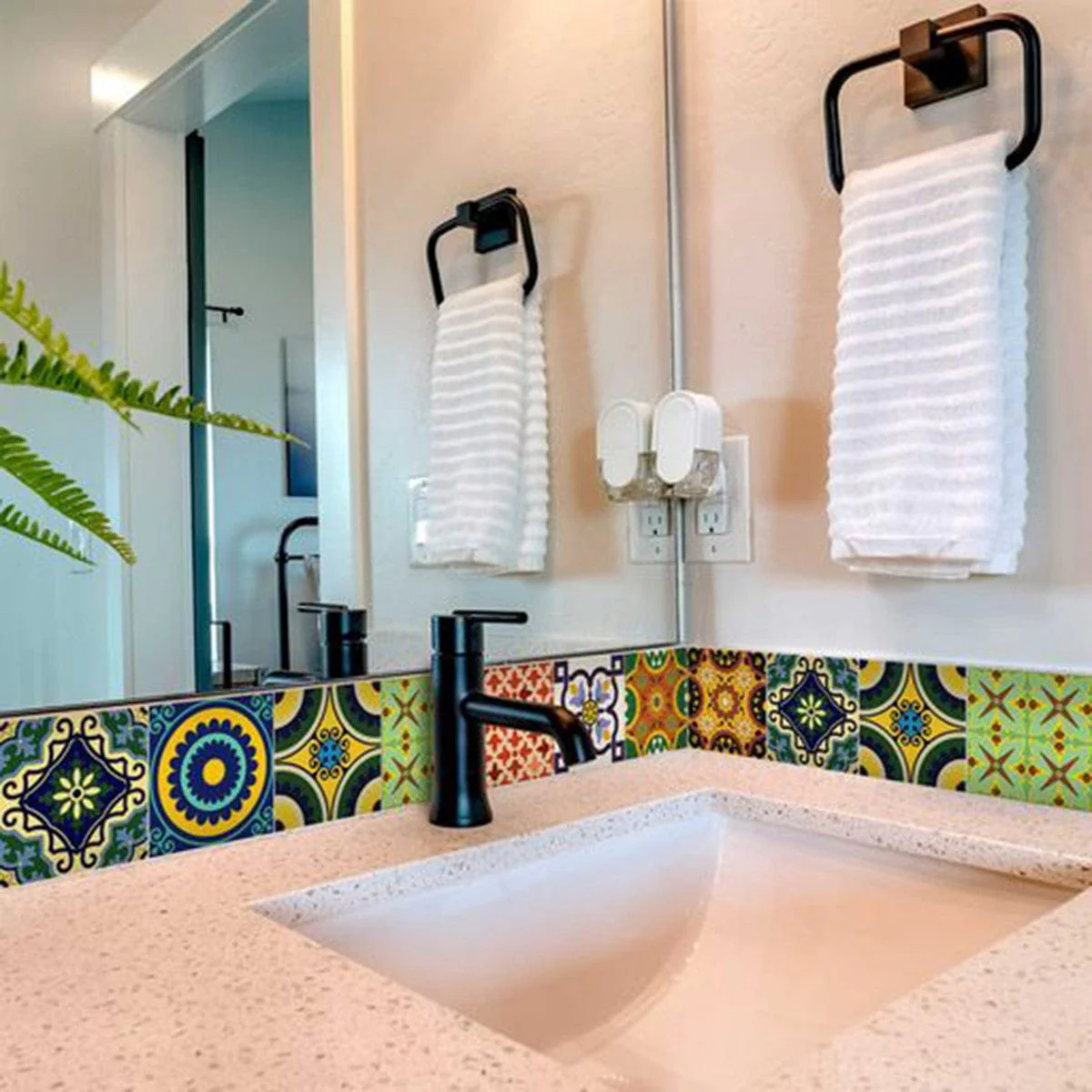 8" X 8" Euro Mosaic Peel and Stick Removable Tiles - Image 5