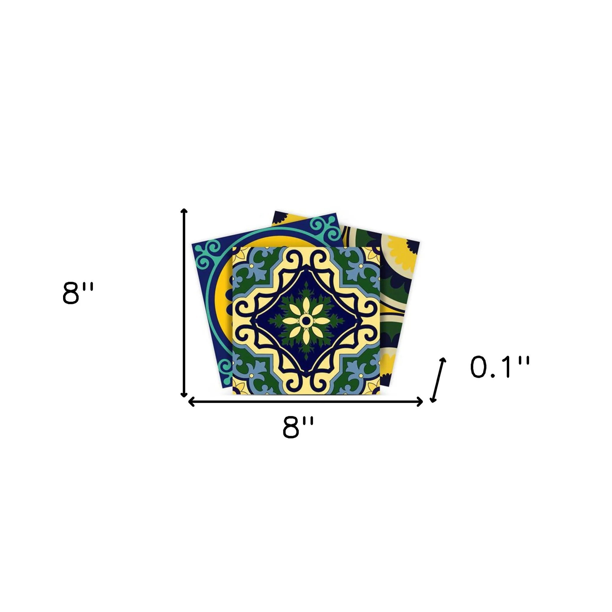 8" X 8" Euro Mosaic Peel and Stick Removable Tiles - Image 9
