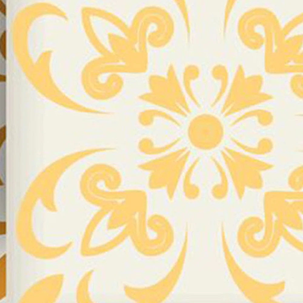 8" X 8" Golden Yellow Retro Peel And Stick Removable Tiles - Image 2