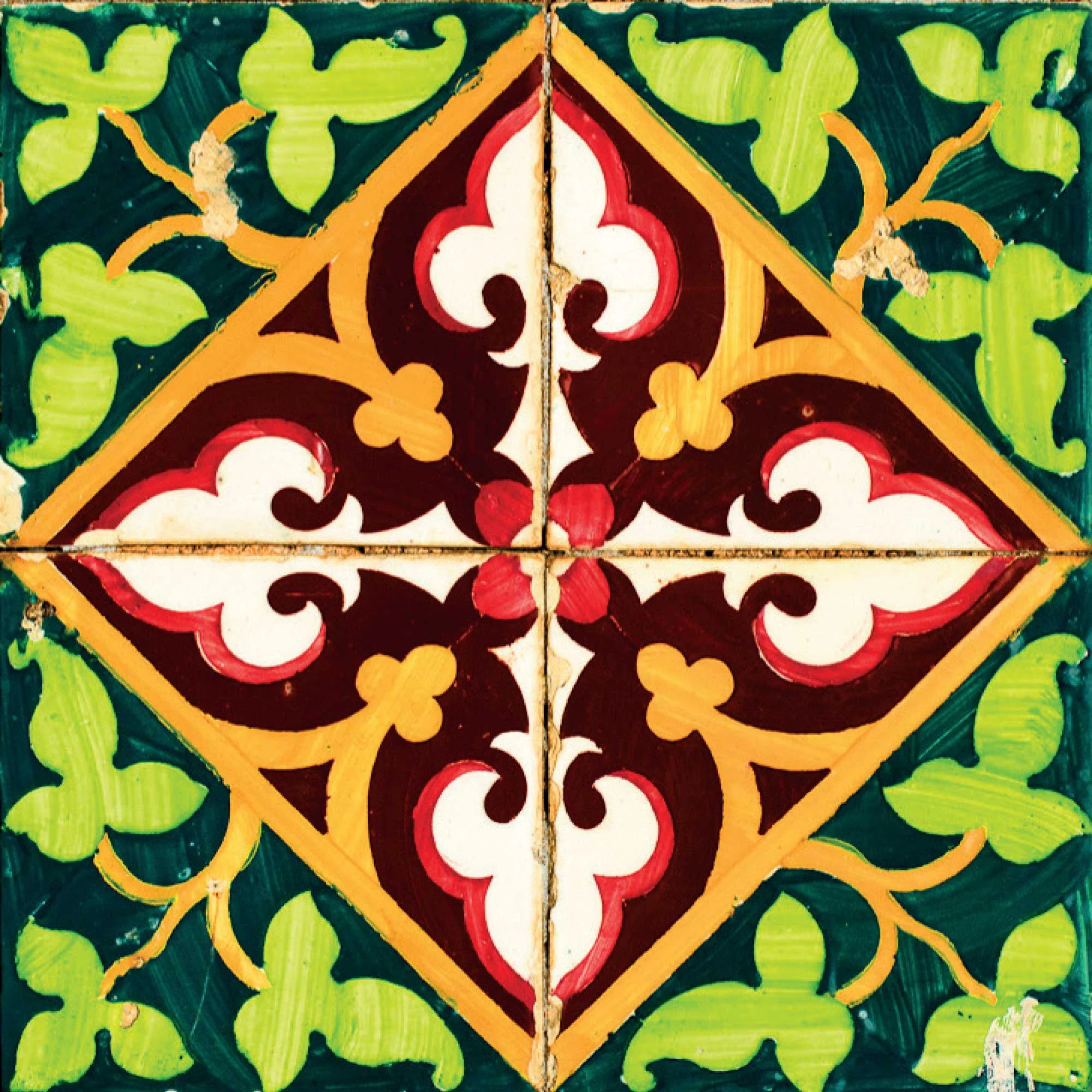 8" X 8" Green Leva Removable Peel and Stick Tiles - Image 2