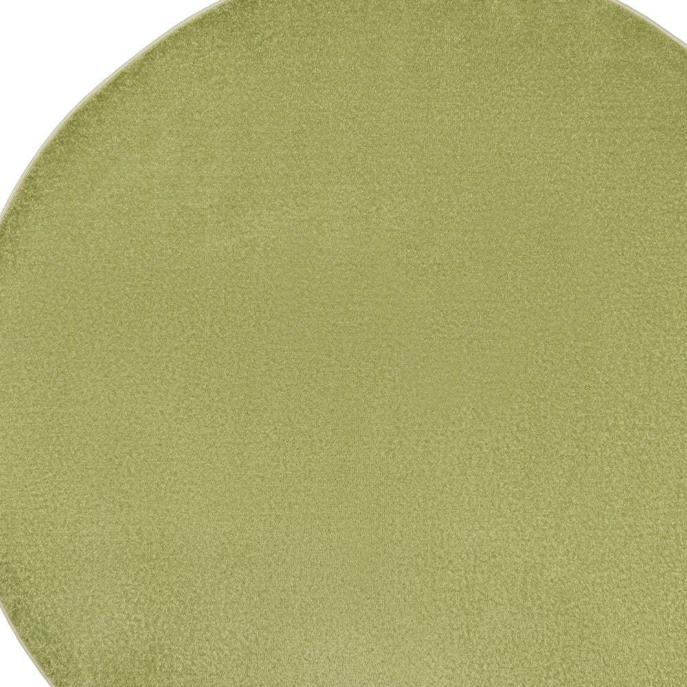 8' X 8' Green Round Non Skid Indoor Outdoor Area Rug - Image 3