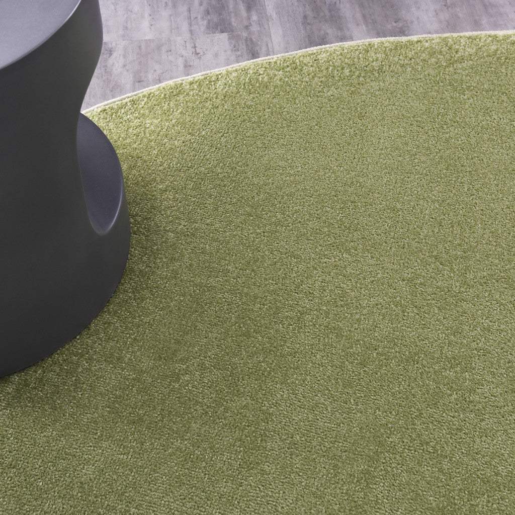 8' X 8' Green Round Non Skid Indoor Outdoor Area Rug - Image 4