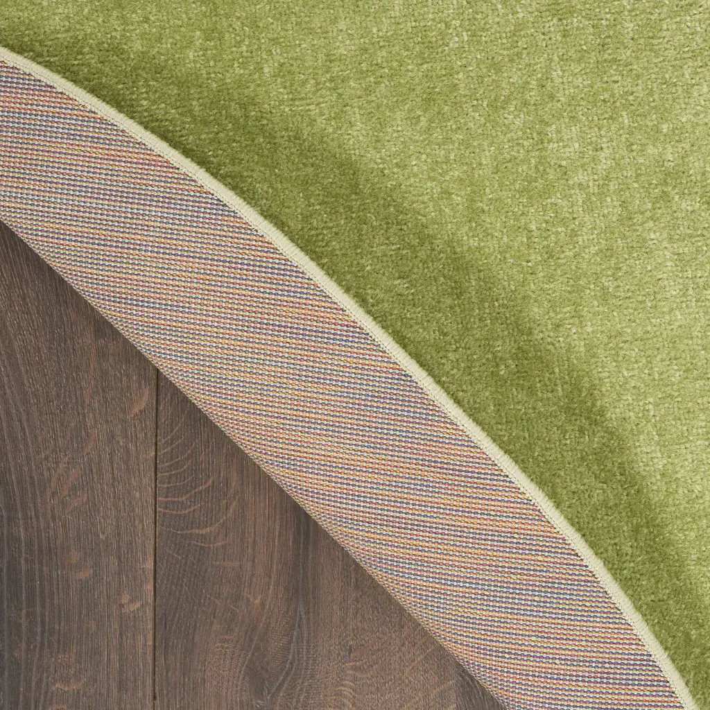 8' X 8' Green Round Non Skid Indoor Outdoor Area Rug - Image 5