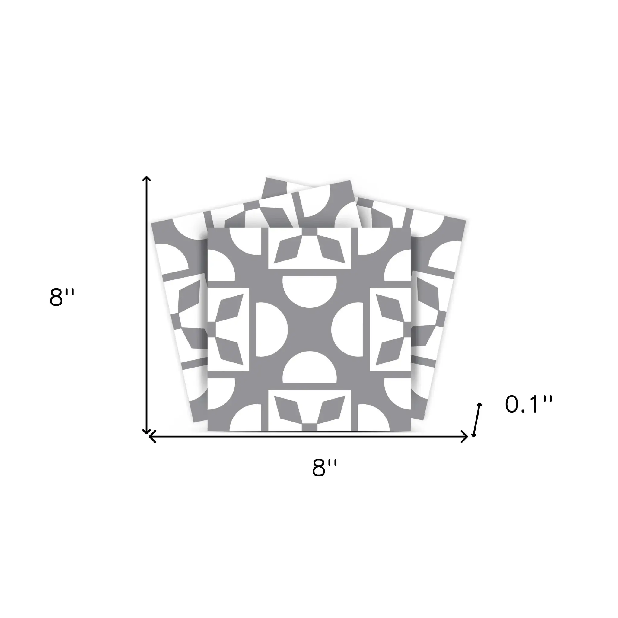 8" X 8" Light Gray And White Coli Peel And Stick Tiles - Image 9