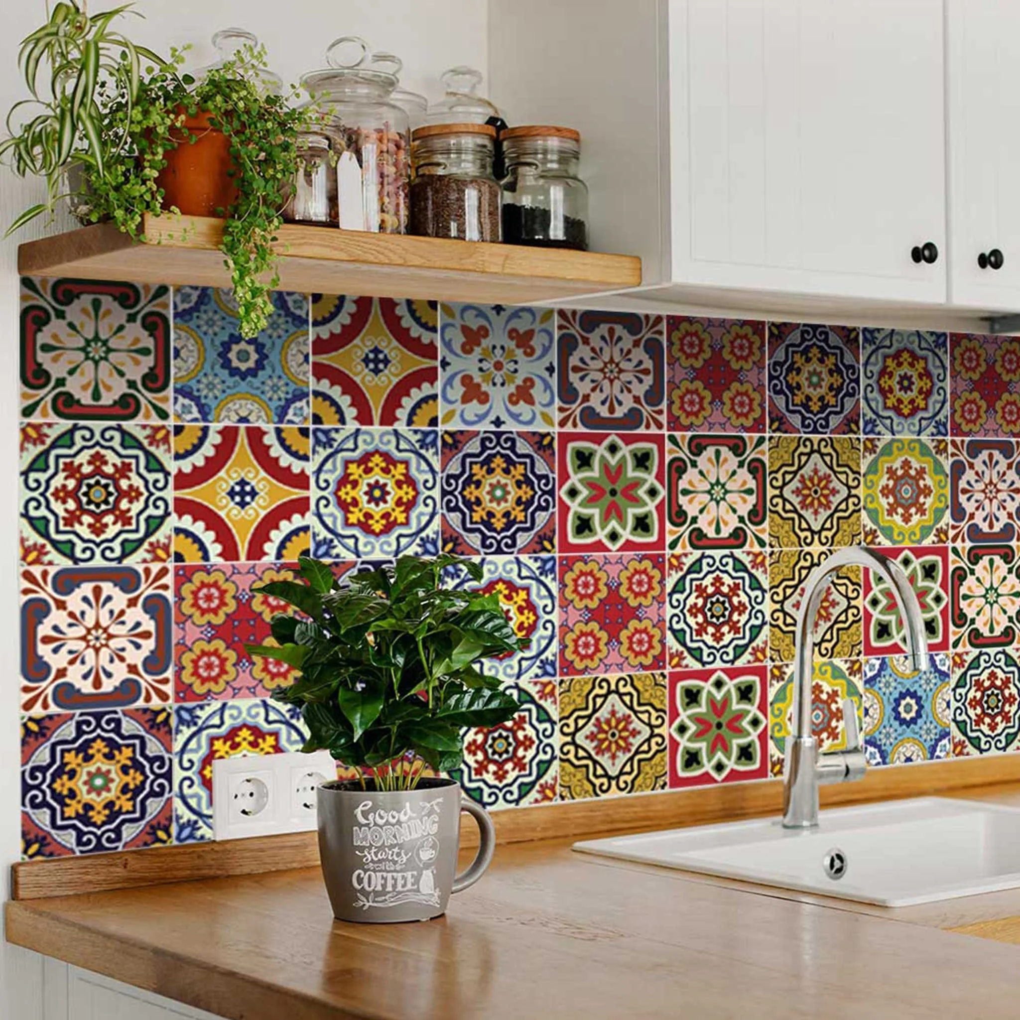 8" X 8" Mediterra Mosaic Peel and Stick Tiles - Image 4