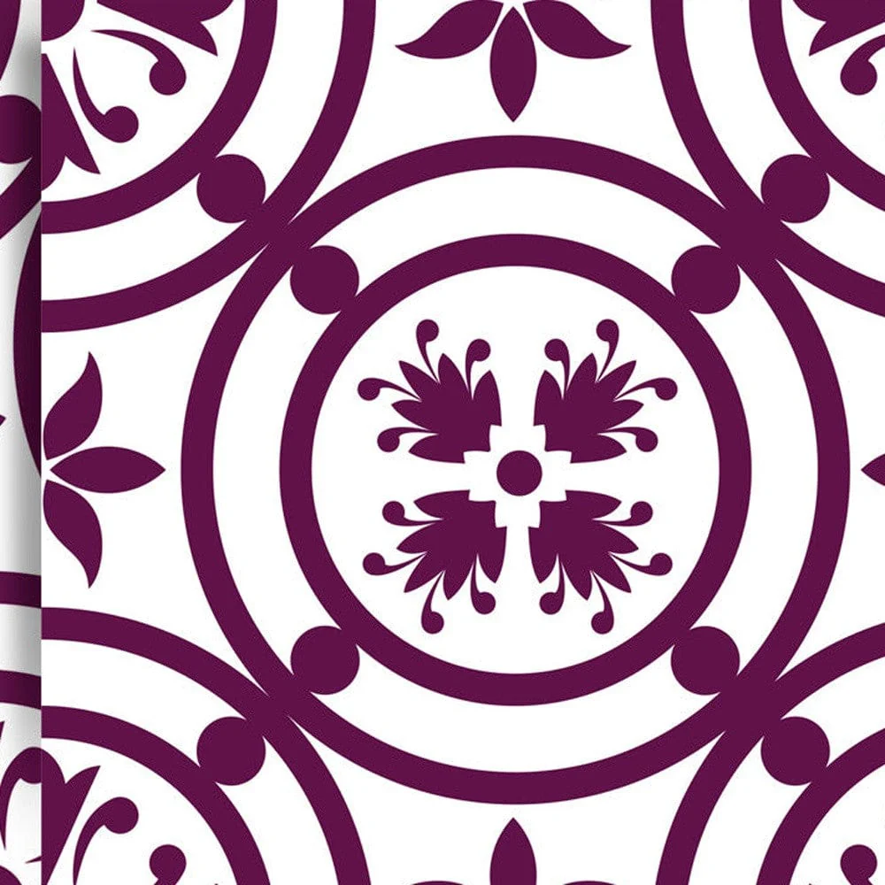 8" X 8" Merlot Lisa Removable Peel and Stick Tiles - Image 2