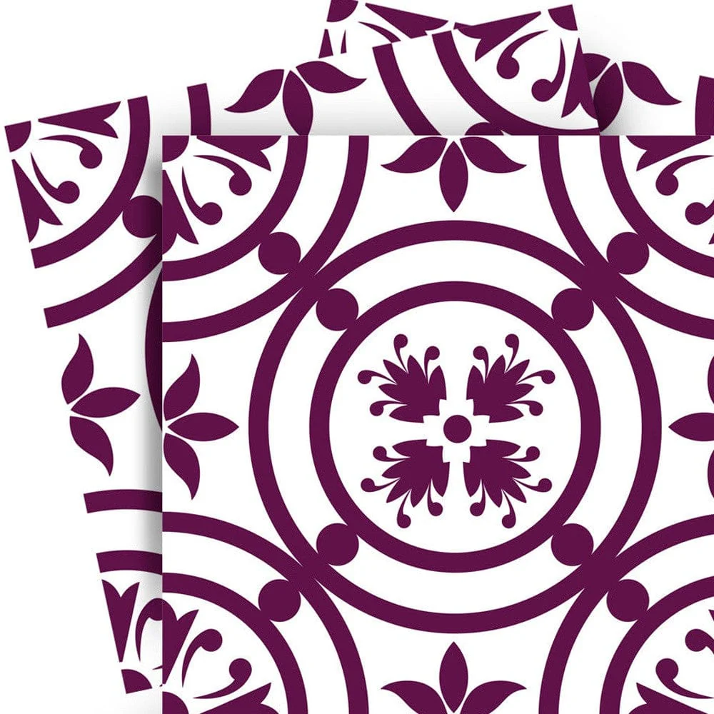 8" X 8" Merlot Lisa Removable Peel and Stick Tiles - Image 3