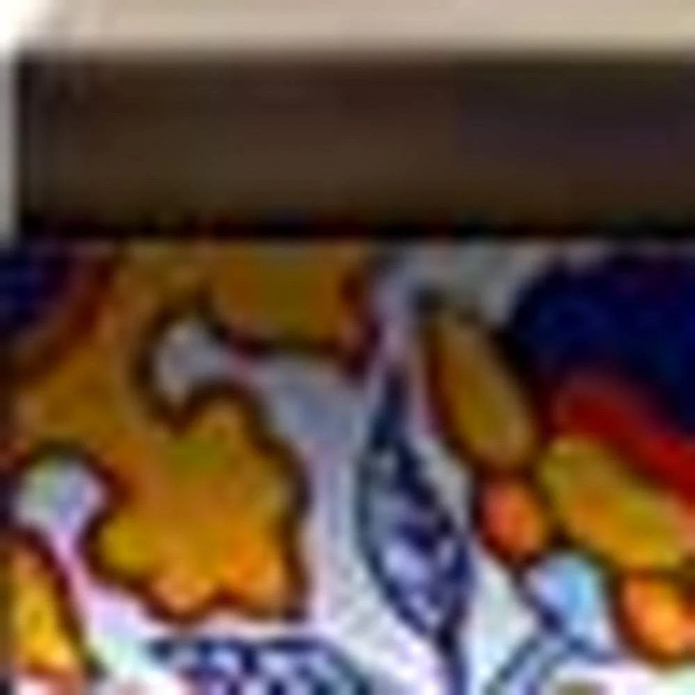 8" X 8" Orange Red And Blue Peel And Stick Removable Tiles - Image 2
