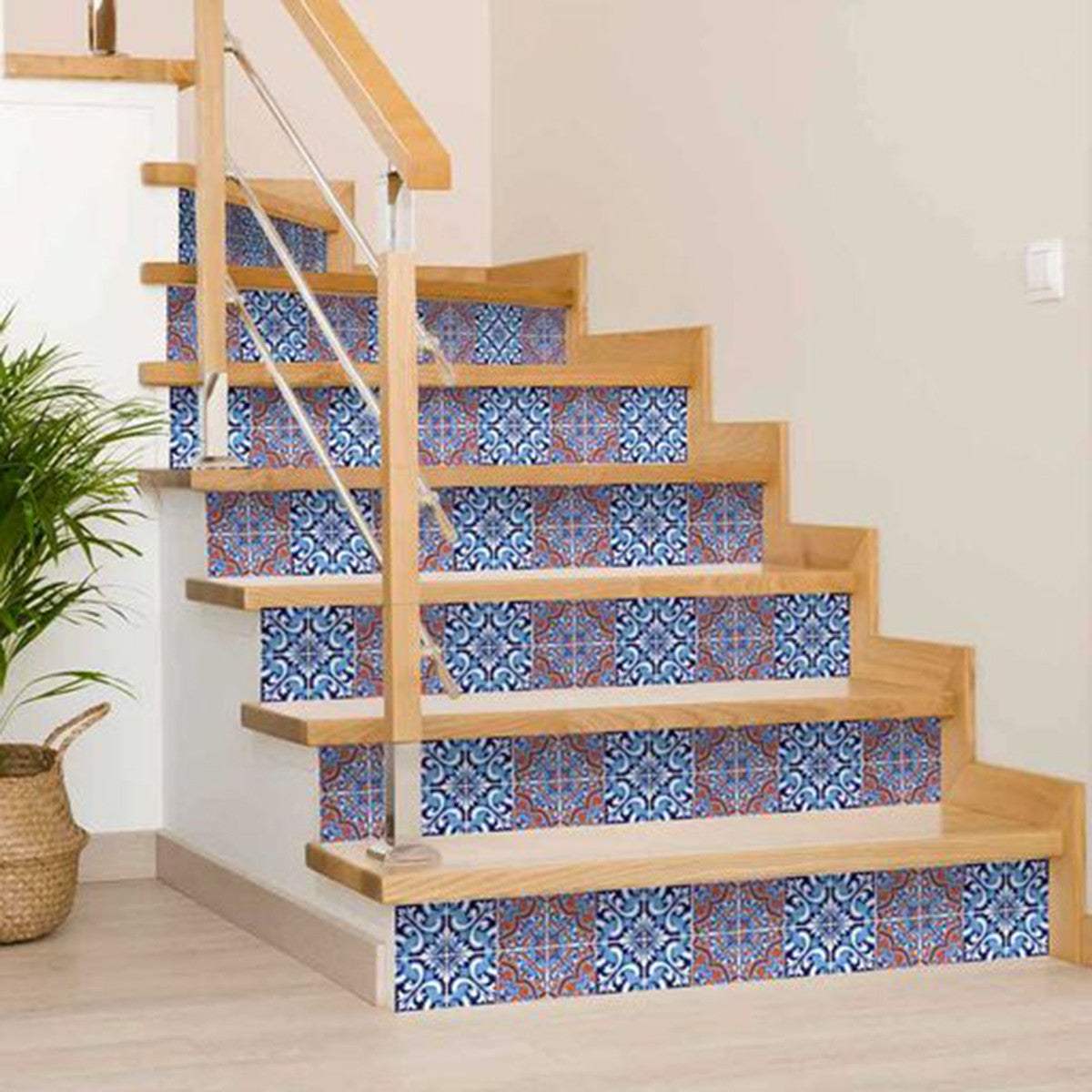 8" X 8" Prima Blue Peel And Stick Removable Tiles - Image 5