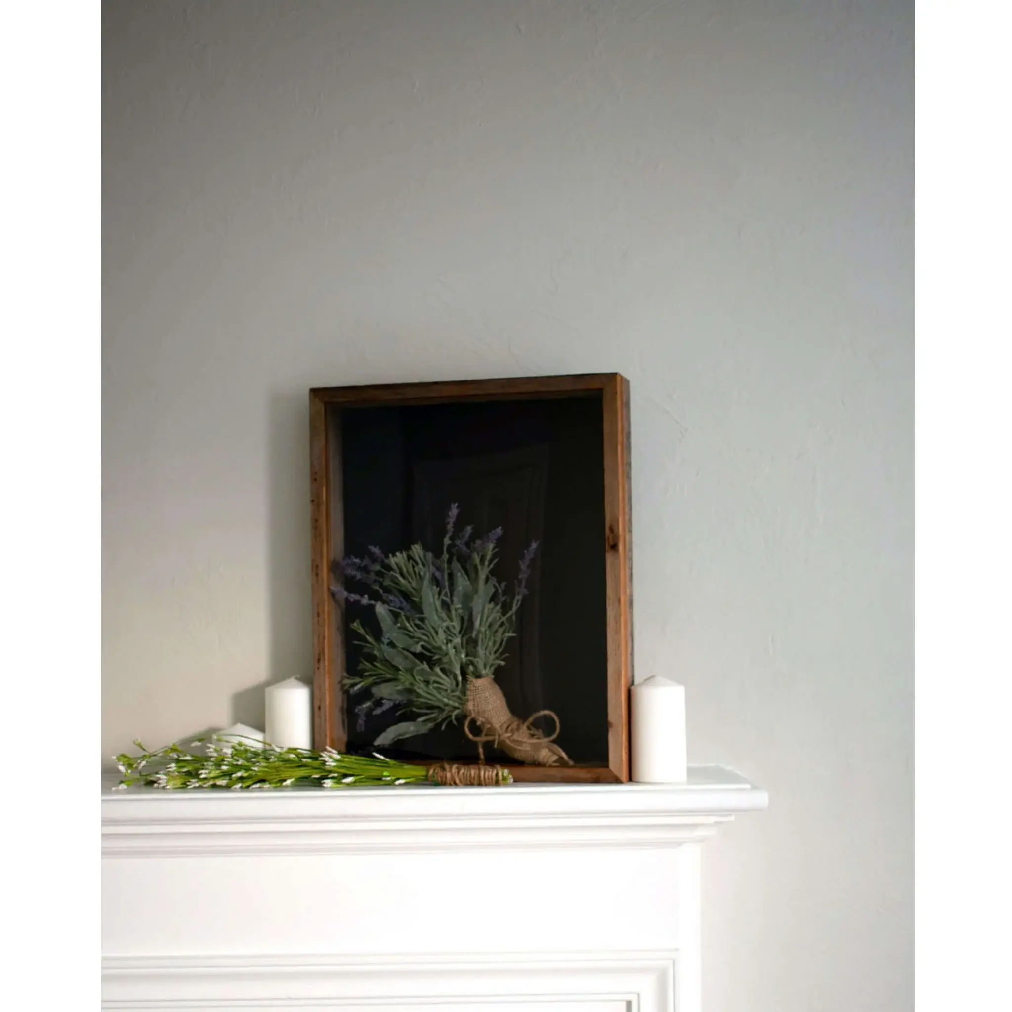 8” X 8” Rustic Farmhouse Gray Wood Shadow Box Frame - Image 5